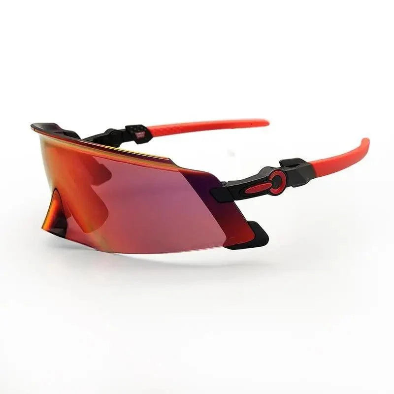 Stevvex cycling sunglasses red mirrored lens orange frame UV400 unisex road bike eyewear on Tampa Home & Garden Store