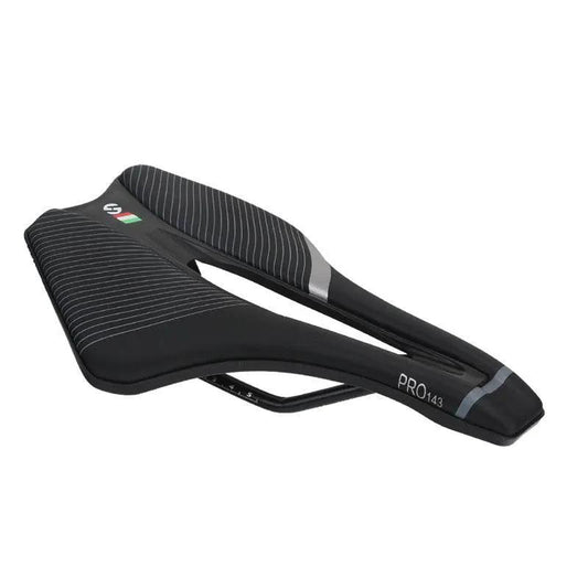 Bicycle saddle Stevvex wide foam cushion, black with gray, ergonomic road bike seat on Tampa Home & Garden Store