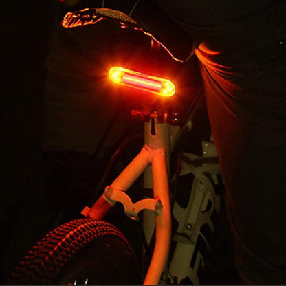 Wireless Bicycle Tail Light and Remote Control by Stevvex, orange LED bar mounted on bike frame on Tampa Home & Garden Store
