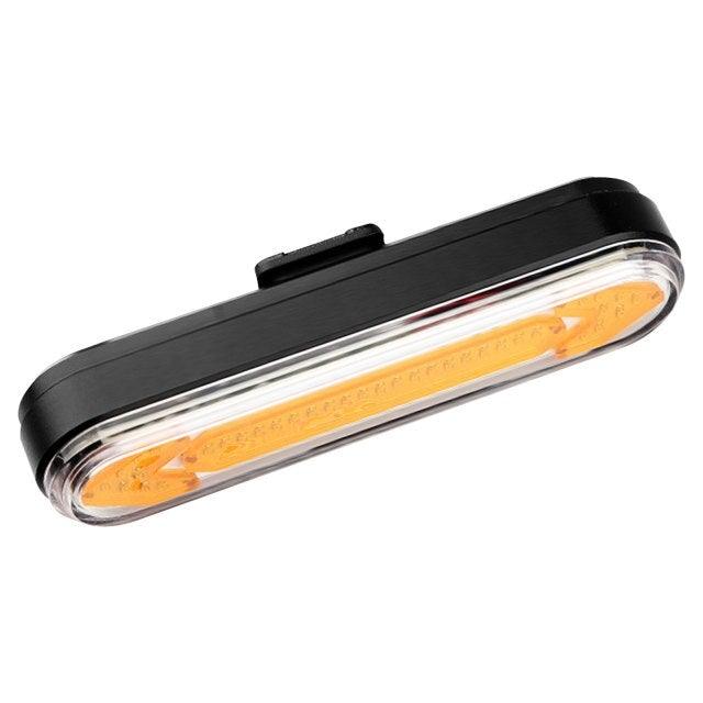 Wireless bicycle tail light with remote control by Stevvex, orange LED strip in black compact housing on Tampa Home & Garden Store