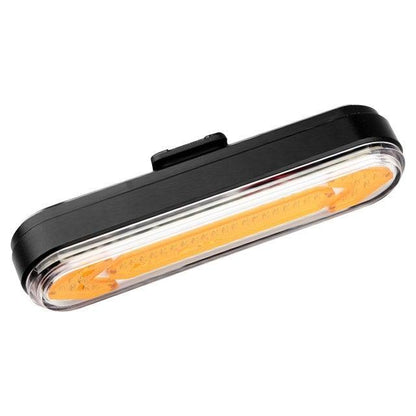 Wireless bicycle tail light with remote control by Stevvex, orange LED strip in black compact housing on Tampa Home & Garden Store