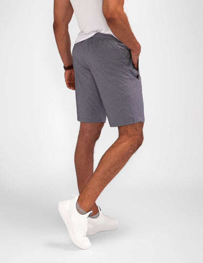 Urban Stride All-Day Wear Shorts 11in inseam gray zip pocket elastic waistband SCR Sportswear on Tampa Home & Garden Store