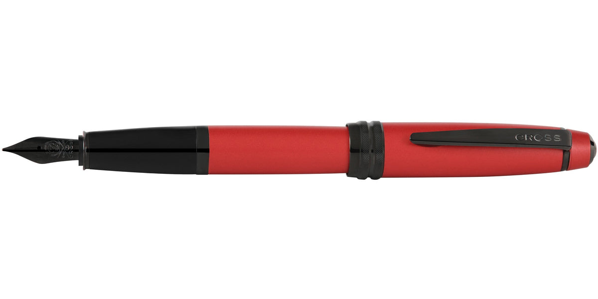 Bailey fountain pen red matte lacquer with stainless steel extra-fine nib and Cross clip on Tampa Home & Garden Store