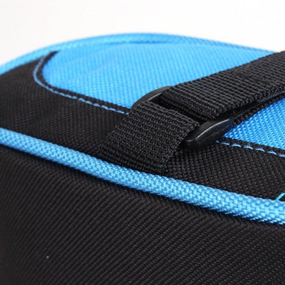 Bike saddle bag Stevvex waterproof under-seat pouch with black body and blue trim strap on Tampa Home & Garden Store