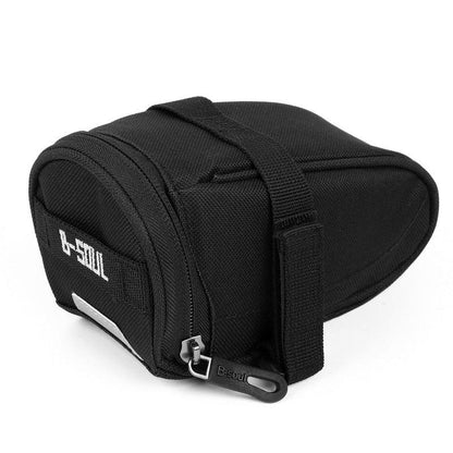 Stevvex waterproof under-seat bike bag, black compact saddle pouch with zip and strap cycling on Tampa Home & Garden Store