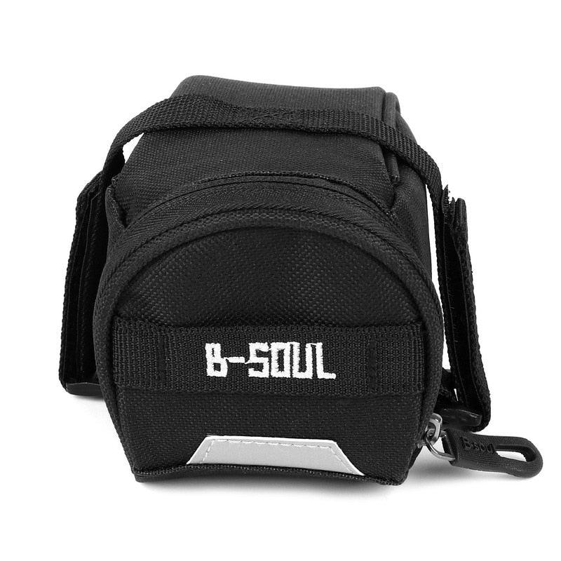 Stevvex bike saddle bag under-seat waterproof pouch with adjustable strap, U-Soul logo on Tampa Home & Garden Store