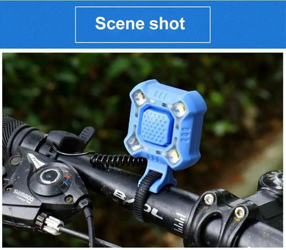 Bike Bell and 4 Lamp Light Set with USB Charging