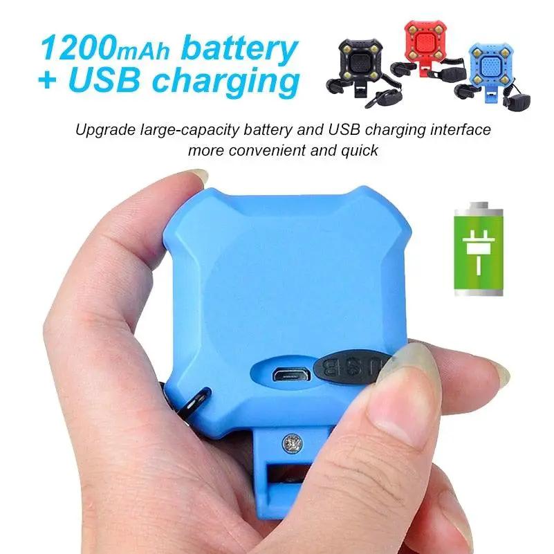 Bike Bell and 4 Lamp Light Set with USB Charging