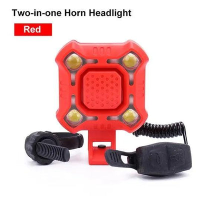 Bike Bell and 4 Lamp Light Set with USB Charging