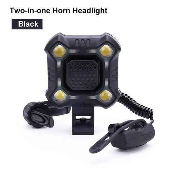 Bike Bell and 4 Lamp Light Set with USB Charging
