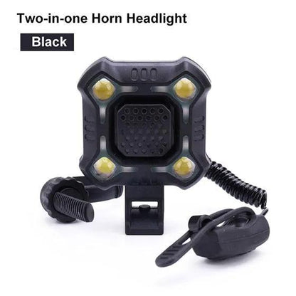 Bike Bell and 4 Lamp Light Set with USB Charging