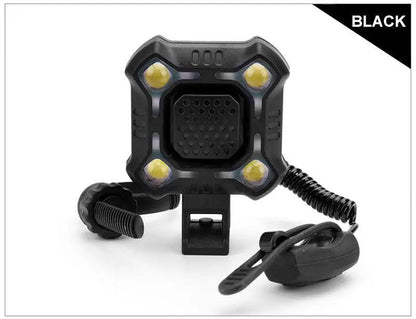 Bike Bell and 4 Lamp Light Set with USB Charging