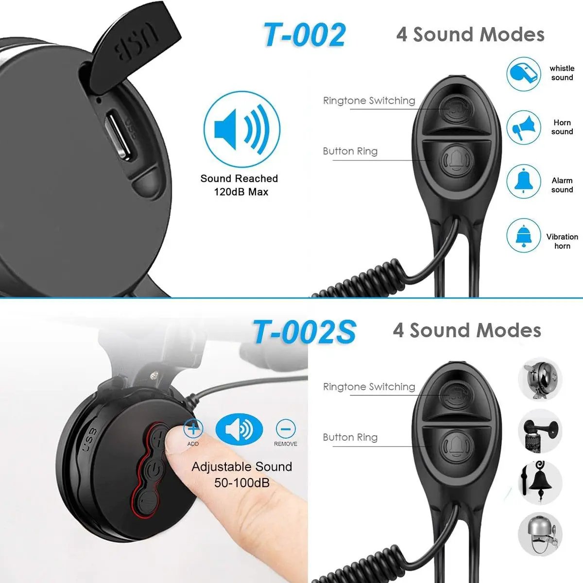 Bike Bell Usb Charging Speaker Mini Electric Horn