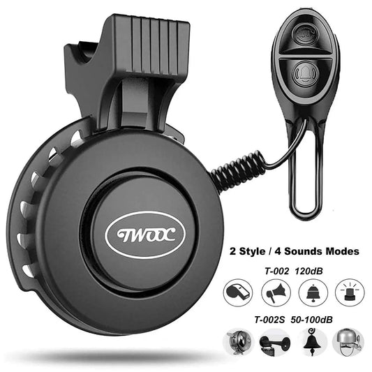 Bike bell charging speaker USB rechargeable black compact bike horn with clip on Tampa Home & Garden Store
