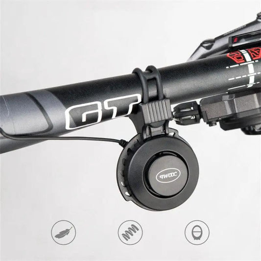 Bike bell charging speaker USB rechargeable electric horn Stevvex black handlebar mount on Tampa Home & Garden Store