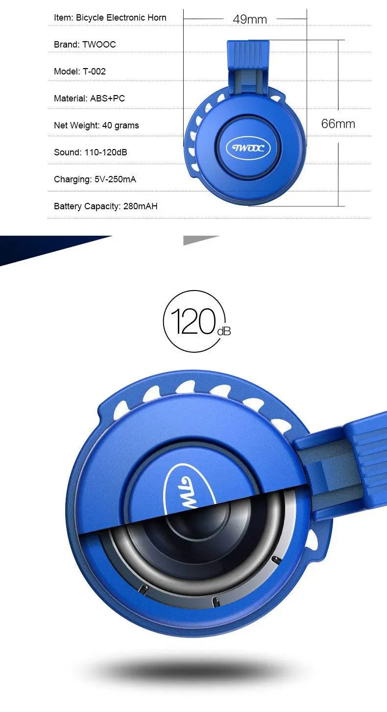 Bike Bell Usb Charging Speaker Mini Electric Horn