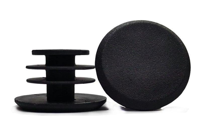 Set of two black rubber bicycle bar end plugs with ribbed spacers for ergonomic grip on Tampa Home & Garden Store