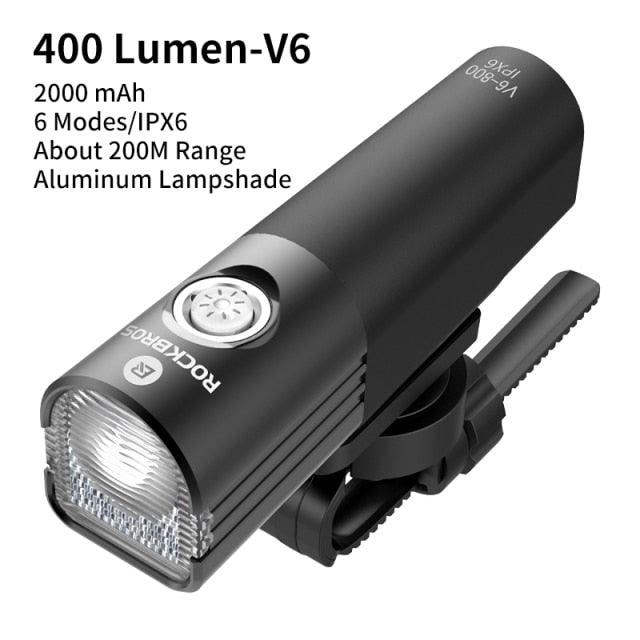 Stevvex bike front light USB rechargeable LED headlight black aluminum with clamp 1000LM IPX6 on Tampa Home & Garden Store