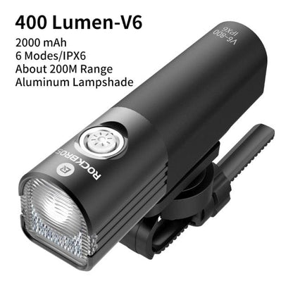 Stevvex bike front light USB rechargeable LED headlight black aluminum with clamp 1000LM IPX6 on Tampa Home & Garden Store