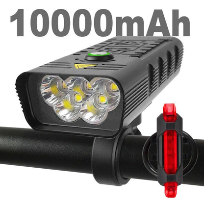 Bike headlight with 4-LED array, USB rechargeable 3000 lm, 10000mAh battery on Tampa Home & Garden Store
