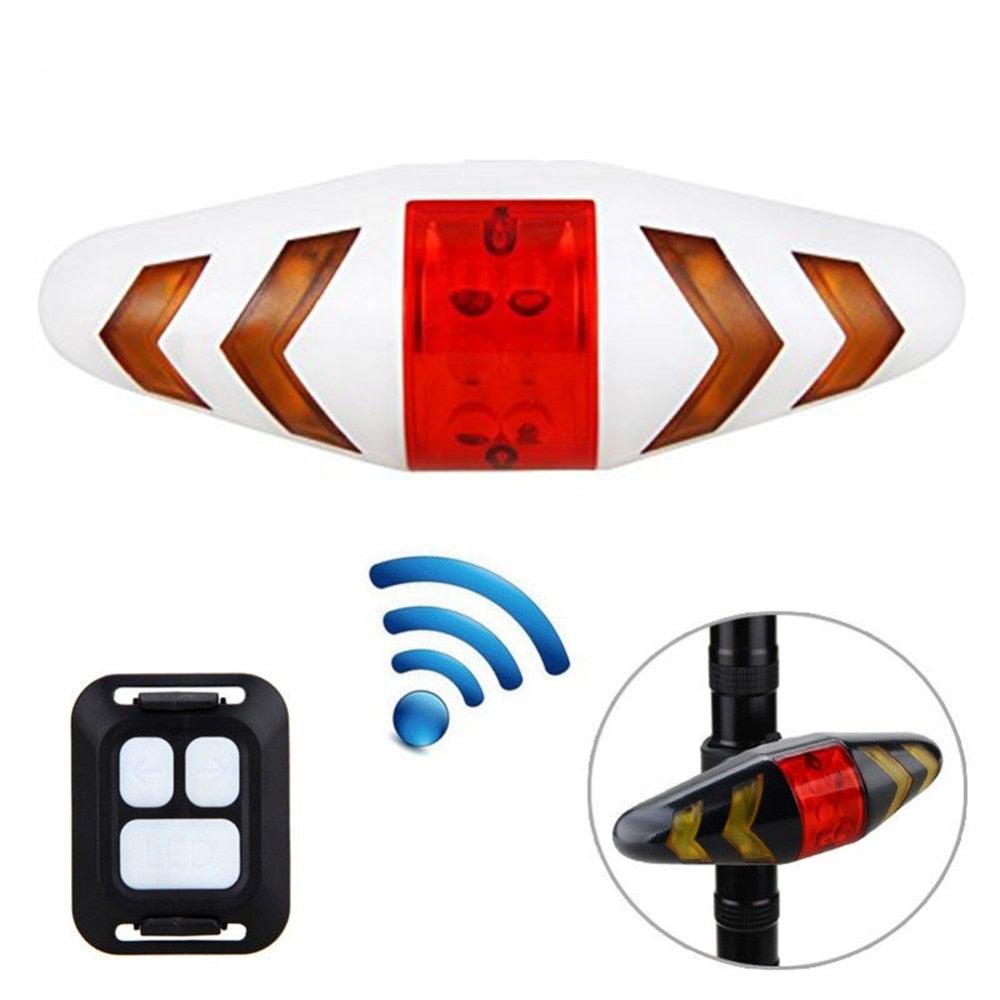 Bike signal wireless tail light with remote, red rear and amber reflectors; remote included on Tampa Home & Garden Store