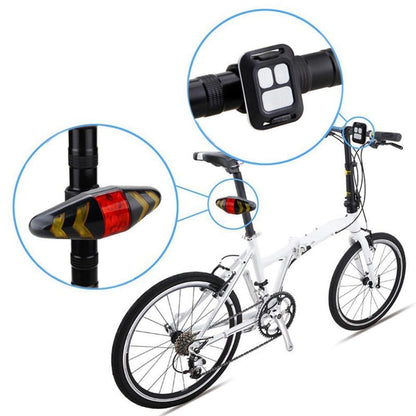 Stevvex wireless bike tail light with turn signals red/amber LEDs; seatpost mount, remote on Tampa Home & Garden Store