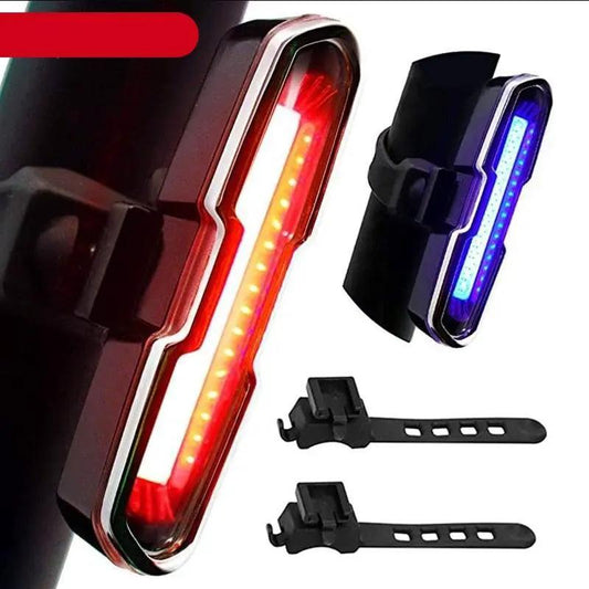 Bike tail light Stevvex USB rechargeable rear LED, 5 modes, waterproof, dual straps on Tampa Home & Garden Store