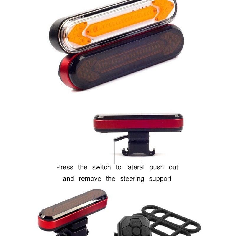 Stevvex bike taillight with USB remote wireless control, red rear LED lamp for cycling on Tampa Home & Garden Store