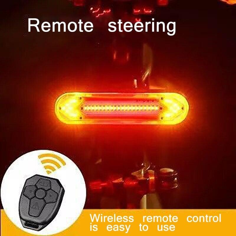 Stevvex bike taillight with USB wireless remote, amber rear LED brake/turn signal on Tampa Home & Garden Store