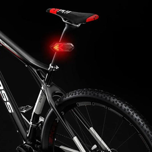 Stevvex bicycle rear light with red LED taillight mounted on seat post on Tampa Home & Garden Store