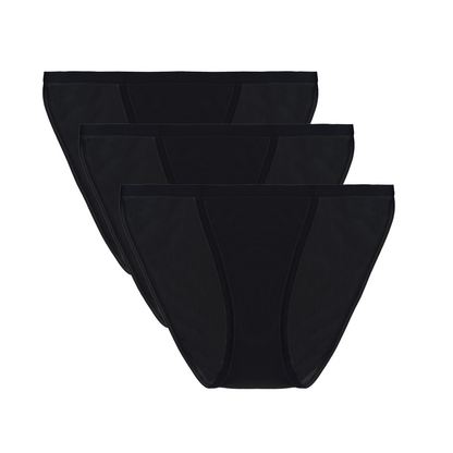 Women's bamboo/cotton bikini underwear black 3-pack by Spun Bamboo on Tampa Home & Garden Store