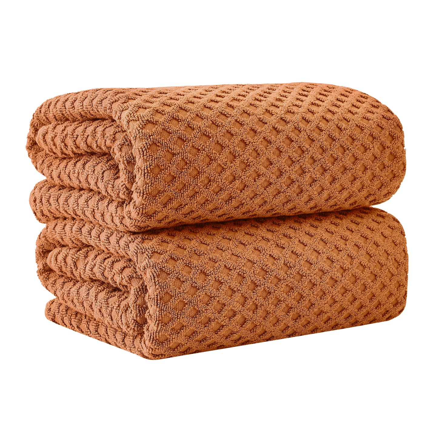 Cotton Diamond Waffle Weave Bath Towel Set