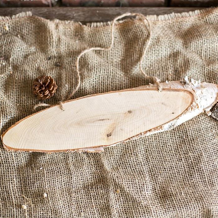 Birch Wood Solid Wood Sign Board by RusticReach, natural birch plank with rope hanger on Tampa Home & Garden Store