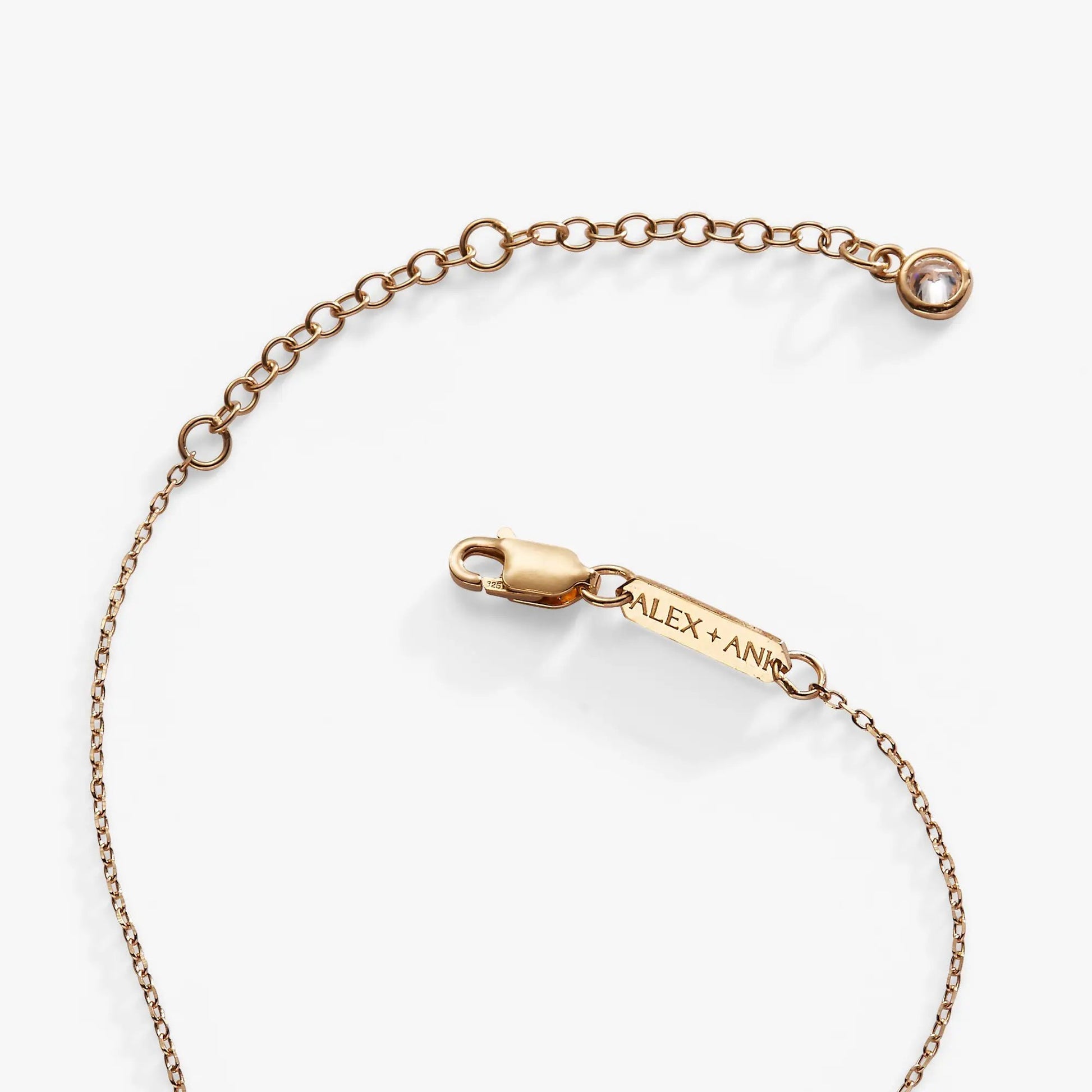 ALEX AND ANI October Birthstone Pendant Necklace in rose gold with bezel-set round gemstone on Tampa Home & Garden Store