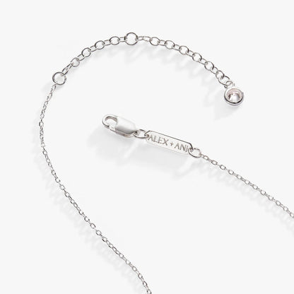 October Birthstone Pendant Necklace by ALEX AND ANI, silver-tone chain with round bezel gemstone on Tampa Home & Garden Store