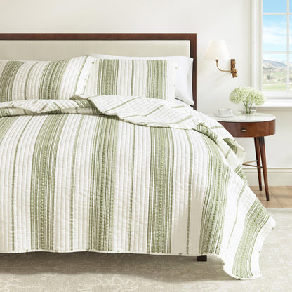 The Classic Reversible Stripe Farmhouse Quilt