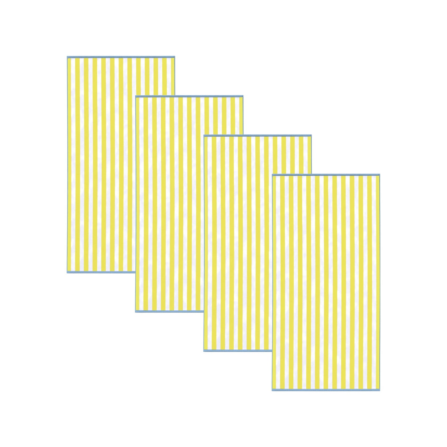 Cabana Cotton Beach Towel and Striped Border