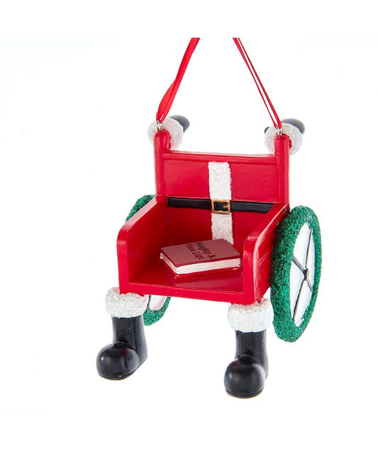 Santa Design Wheelchair Ornament - Tampa Home & Garden Store