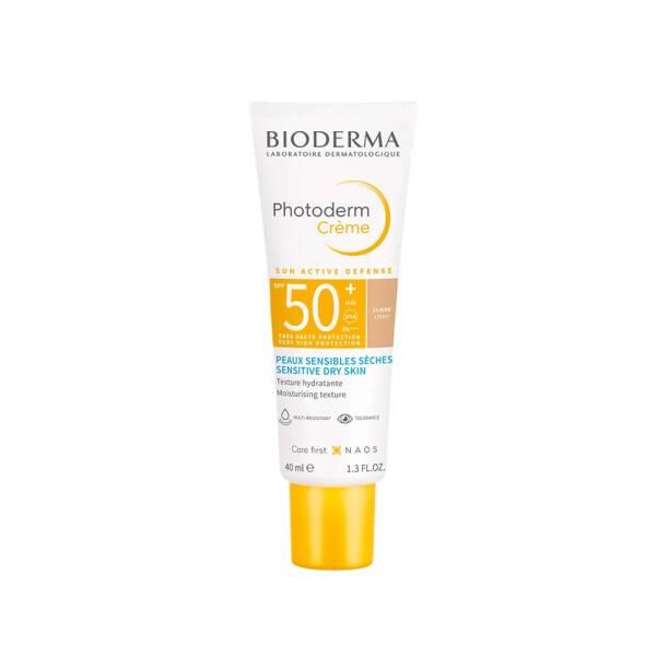Sunscreen Bioderma Photoderm Crème SPF50+ tube with orange cap for sensitive dry skin on Tampa Home & Garden Store