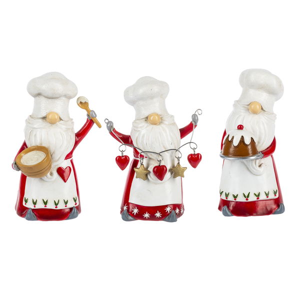 Figurines de gnomes cuisiniers -