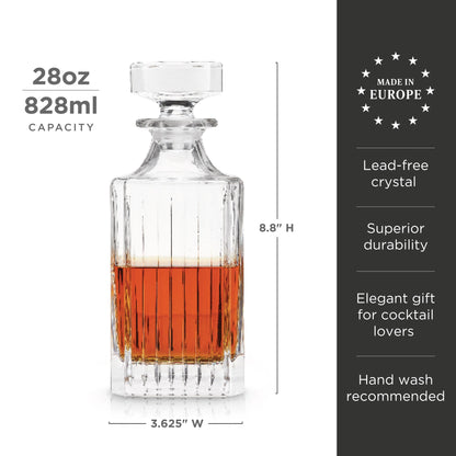 Viski Milo and Classic Crystal Liquor Decanter