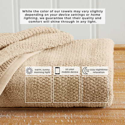 Pure Cotton Woven Bath Towel Set and a Soft Feel