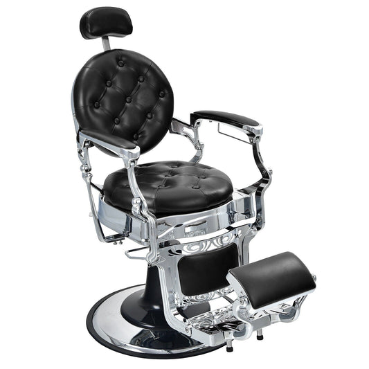 Vintage Barber Chair with Adjustable Height and Headrest - Tampa Home & Garden Store