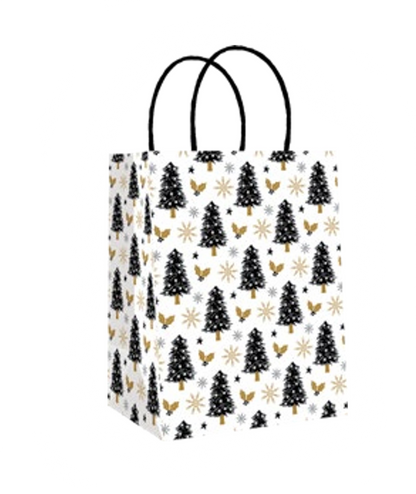 Sacs cadeaux kraft moyens pour les fêtes -