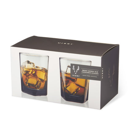 Hexagonal Crystal Double Old Fashioned Glass Set