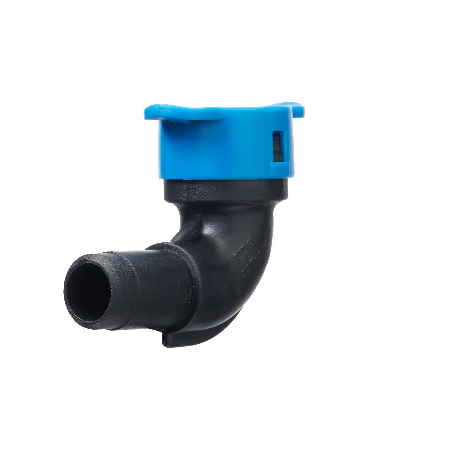 1/2in Blu-Lock Street Elbow irrigation connector, blue cap on black PVC elbow Orbit Irrigation on Tampa Home & Garden Store