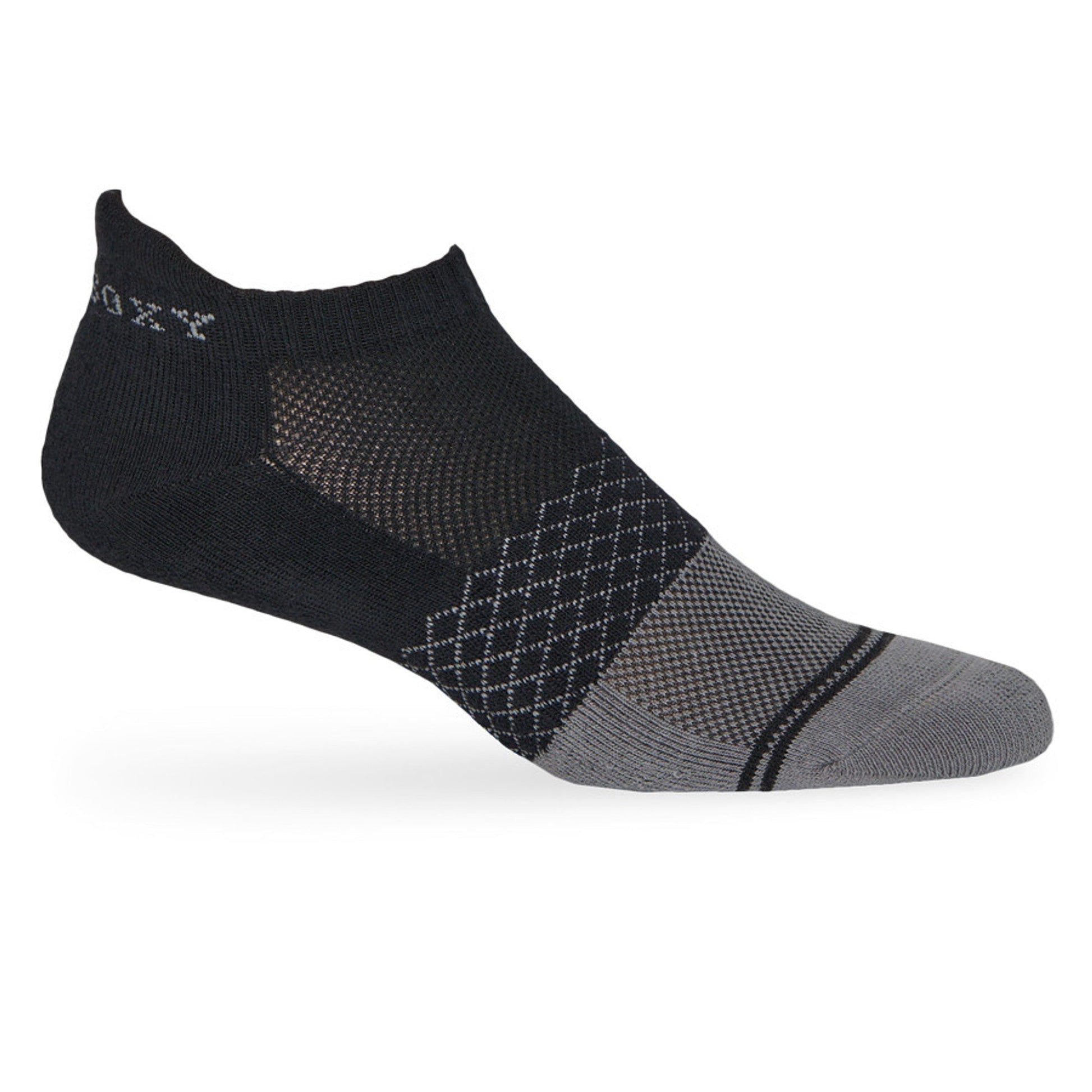 DeadSoxy black and white ankle socks 2-pack knit pattern on Tampa Home & Garden Store