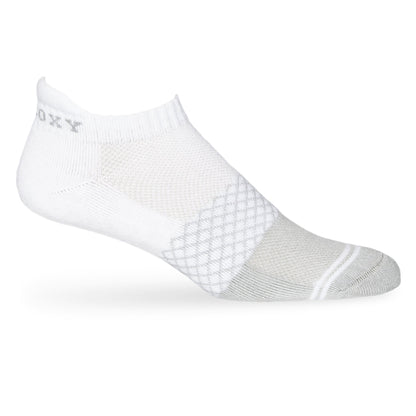 Black and White Ankle Socks 2-Pack white knit ankle sock with ribbed cuff and grid pattern on Tampa Home & Garden Store