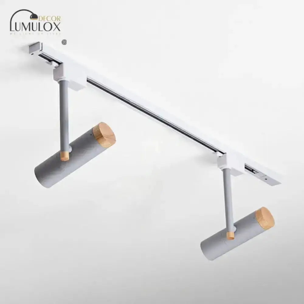 Ceiling lamp 3-light track by Decorbites in black and wood for kitchen metallic spotlight on Tampa Home & Garden Store