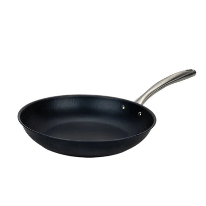 Alva Cookware carbon steel frying pan with stainless riveted handle, black interior on Tampa Home & Garden Store